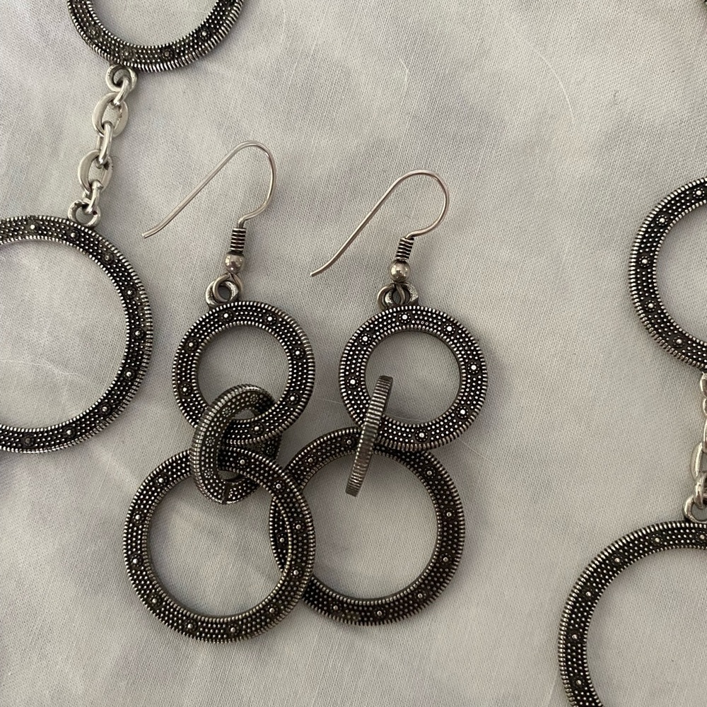 Brighton Townsend Silver/Black Pattern Circles 2 … - image 3